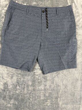 ONeill Mens Hybrid Shorts Size 40 Blue Striped Lightweight Casual Summer Wear